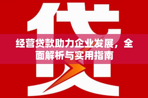 阿尔山经营贷款助力企业发展，全面解析与实用指南