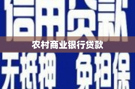 天峨农村商业银行贷款
