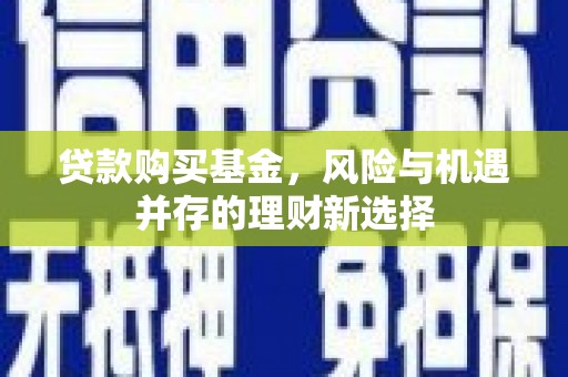 湖西贷款购买基金，风险与机遇并存的理财新选择