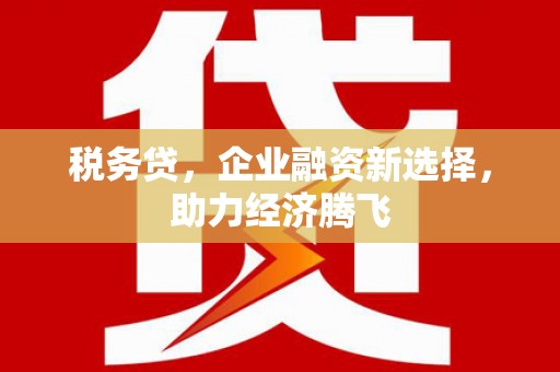 开阳税务贷，企业融资新选择，助力经济腾飞