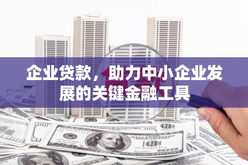 宣威企业贷款，助力中小企业发展的关键金融工具