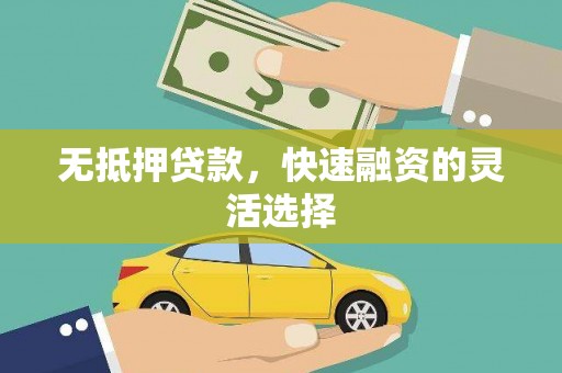 唐山无抵押贷款，快速融资的灵活选择