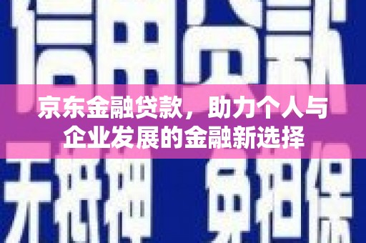 拉萨京东金融贷款，助力个人与企业发展的金融新选择