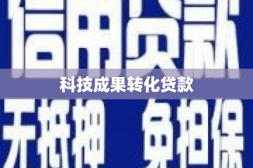 普陀科技成果转化贷款
