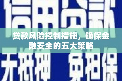 勐海贷款风险控制措施，确保金融安全的五大策略