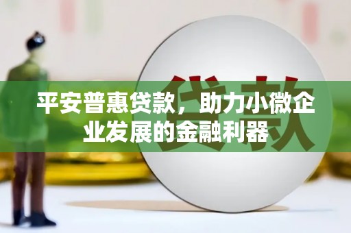 乌恰平安普惠贷款，助力小微企业发展的金融利器